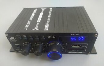 Zosilňovač AK-380, s bluetooth a diaľk. ovládačom