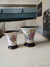 Porcelánové objekty: váza, nádoba, tácka