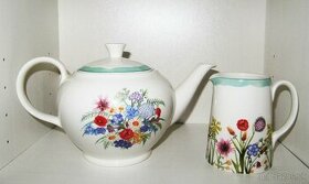 Čajník a džbán - Burleigh, porcelán - 1