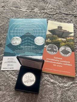 10 Euro Rozhlas PROOF 2023 + pamätný list