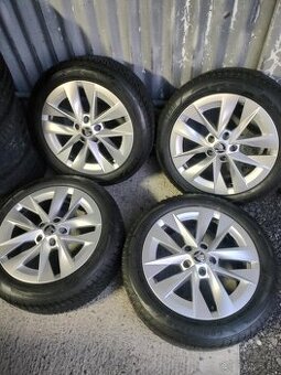 4ks alu disky orig. Škoda 5x112 R17 pneu 205/55 R17 7mm
