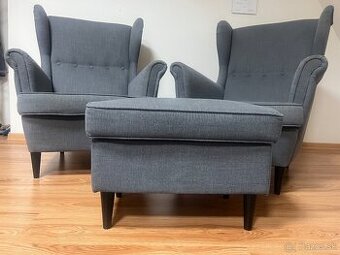 Kreslo ušiak Strandmon Ikea