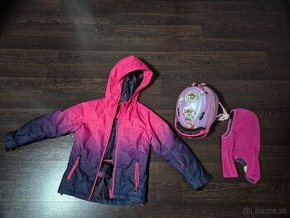 predam dievcenska lyziarska bunda + prilba + okuli