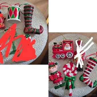 Vianočné ozdoby na stromček, cena za kus