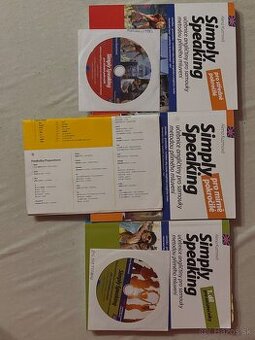 Simply Speaking – kompletný set 3 kníh + tabuľka + CD (nové)