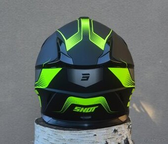 SHOT čierno žltá matná prilba helma okulaire zrkadl.sklo