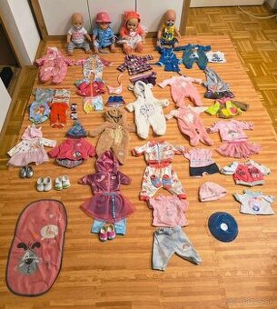 Bábiky babyborn kočík a veľa príslušenstva