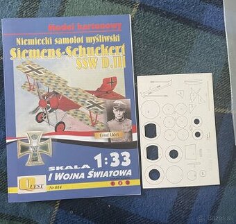 Papierový model Dvojplošník Siemens Schuckerf