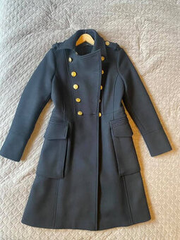 MLE Collection čierny vlnený kabát XS