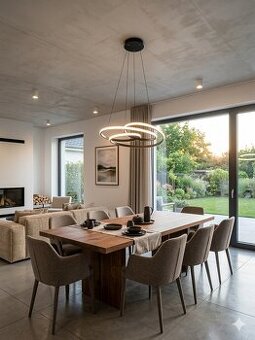 Moderny Led prepleteny čierny luster pre inteligentnu domacn