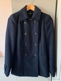 Tmavomodrý kabát F&F, veľkosť S/36