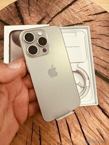 iPhone 15 pro 1TB natural Titan neaktívny folia záruka