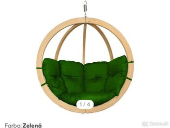 Drevené závesné kreslo hojdacie