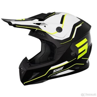 Napredaj prilba helma bielo žltá shot mx atv