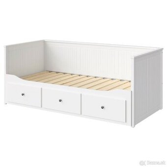 Predám HEMNES bielu rozťahovaciu posteľ + skriňu SUNDVIK