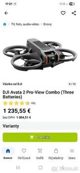 Dron dji avata 2 combo ako na obrázku?