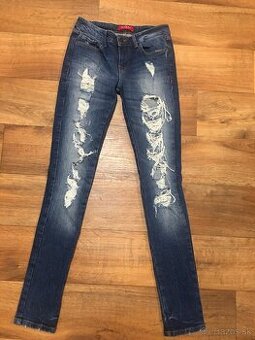 NOVÉ GUESS originál trhana riflovina dámske rifle S