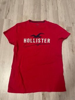 🔴 Červené HOLLISTER tričko – veľkosť S