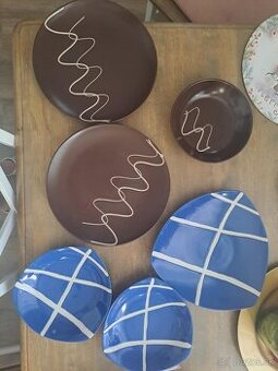 Dizajanove hnedé taniere 3 kusy