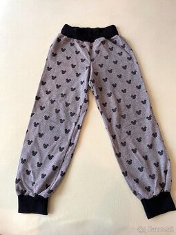 Šedé nohavice s myšacími hlavami Yháček, 128-134