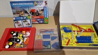 Mix kovových stavebníc (typu Merkur) – sada dielov