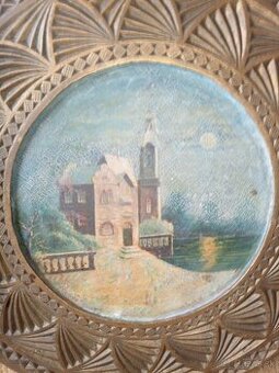 Obrazy maľované na dreve.