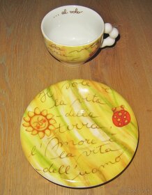 Porcelán - šálka a tanierik, Thun - Made in Italy - 1