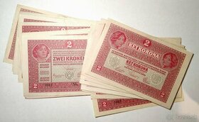 Staré bankovky - RU 2 Koruny 1917 BEZ Přetisku stav 1