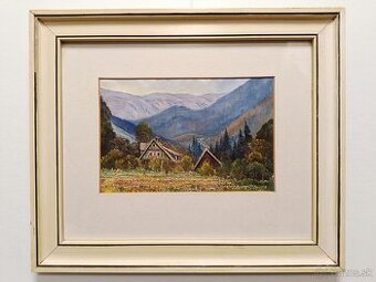 Obraz Jan Medek, Vrátna Ddolina 1974, olej 34x41