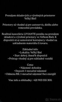 Prenájom vykurovaných skladov