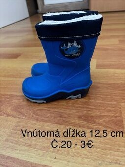 Chlapčenské gumáky zateplené