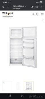 Whirpool - Voľné stojaca dvojdverová chladnička z mrazničkou