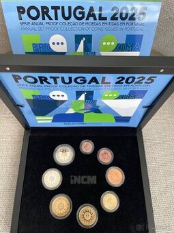 Portugalsko 2025 proof set 2€ - 1c - 1