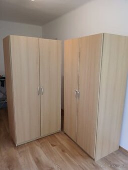 2x Šatníková skriňa/šatník buk lamino (180x90x57 cm) – Prešo