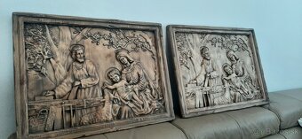 Drevený obraz Svätá rodina-š-62cm,v-47cm,hr.4cm