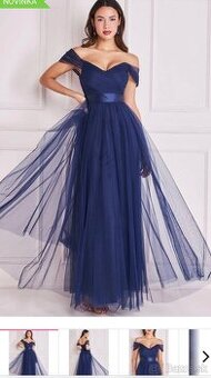 Spolocenske saty tmavomodre