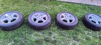 Hliníkové disky s pneumatikami používané jednu zimu