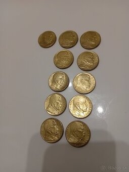 10 Kčs 1990 T. G. Masaryk minca