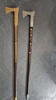 Valaška strieborná aj zlatá  100cm mat. Mosadz