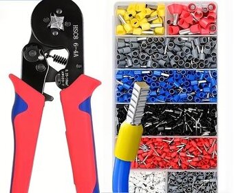 ⚡ Krimpovacie kliešte HSC8 6-4A + Sada 1200 ks dutiniek (0.2