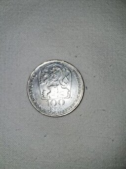 Pamätná strieborná 100 Kčs minca