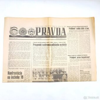 Predám staré noviny PRAVDA z roku 1979 – originál, zachovalý