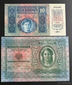 Bankovky Rakúsko-Uhorsko Unc bez pretlače