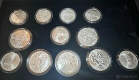 strieborne mince € meny BK