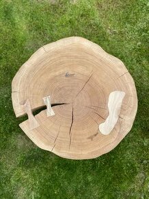 Drevený stôl priečny rez z Dubového dreva - 1