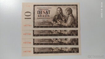 10 Kčs 1960 ..... 4 - postupka UNC, predposledná séria