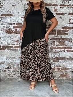 Nové pekné šaty s leopardím vzorom veľ. XL