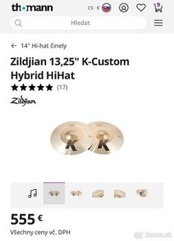 K-Zildjian hi hat hybrid - 1