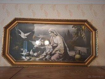 Veľký kresťanský obraz v historickom rame