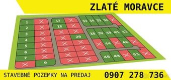 STAVEBNÉ POZEMKY v novej lokalite Zlatých Moraviec
